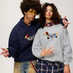 Women's hoodie with dog graphic and kangaroo pocket