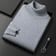 Ribbed turtleneck sweater with long sleeves and cuffed hem