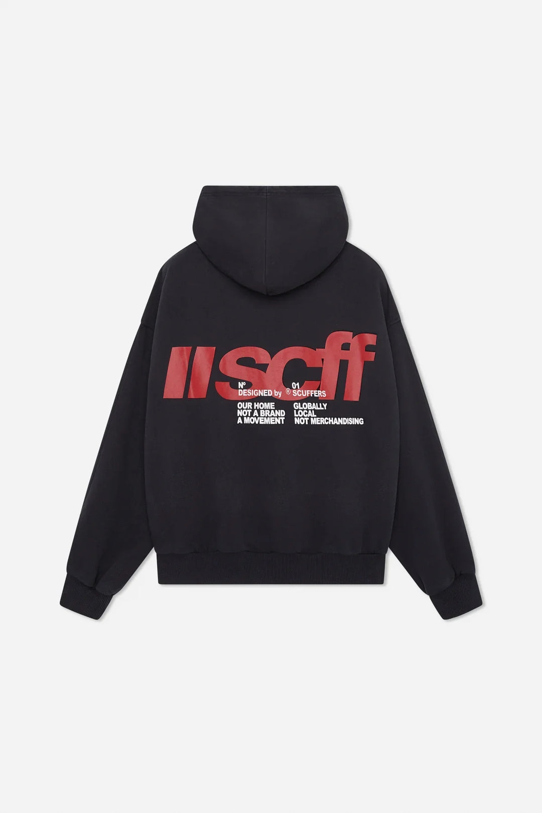 Unisex hooded sweatshirt with long sleeves, front pouch pocket and chest logo details