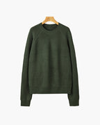 Men's ribbed crew neck sweater with long sleeves