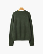 Men's ribbed crew neck sweater with long sleeves