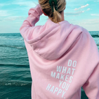 Women's oversized hooded sweatshirt with bold back text print