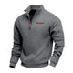 Men's quarter-zip fleece sweatshirt with mock neck and long sleeves