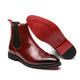 Chelsea ankle boots with square toes, elastic side panels and low heels