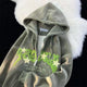 Men's Embroidered Graphic Zip-Up Hoodie