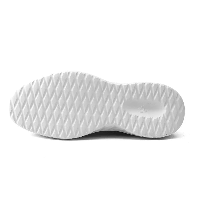 Mesh lace-up trainers with rounded toes, contrasting trim and textured soles
