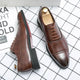 Men's Oxford brogue shoes with lace-up fastening and perforated toe detailing