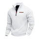 Men's quarter-zip fleece sweatshirt with mock neck and long sleeves