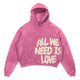 Unisex cropped graphic hoodie with drawstring hood and kangaroo pocket