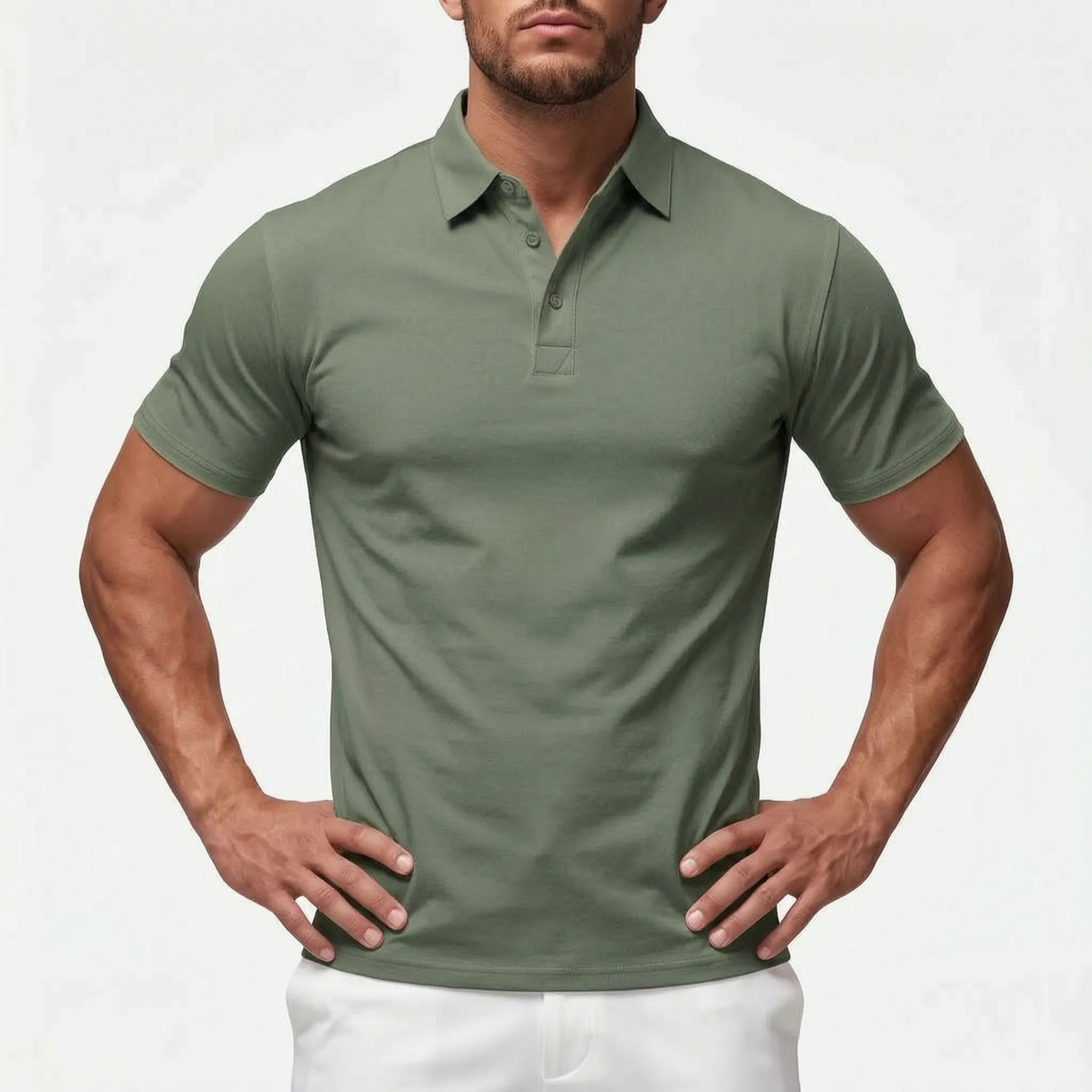 Sanderton  - Short-Sleeved Men's Polo Shirt Smart-Casual Wear