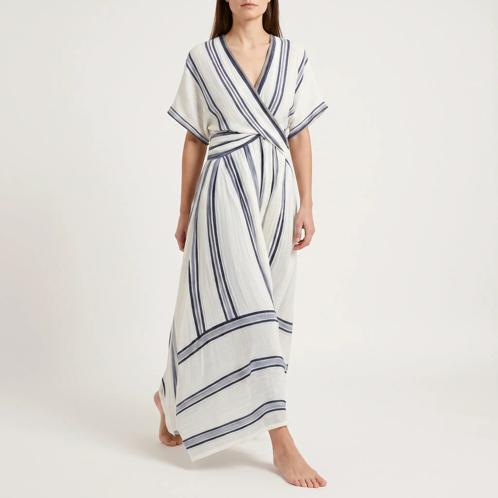 Santori  - Flowy Striped Summer Maxi Dress Summer Holidays