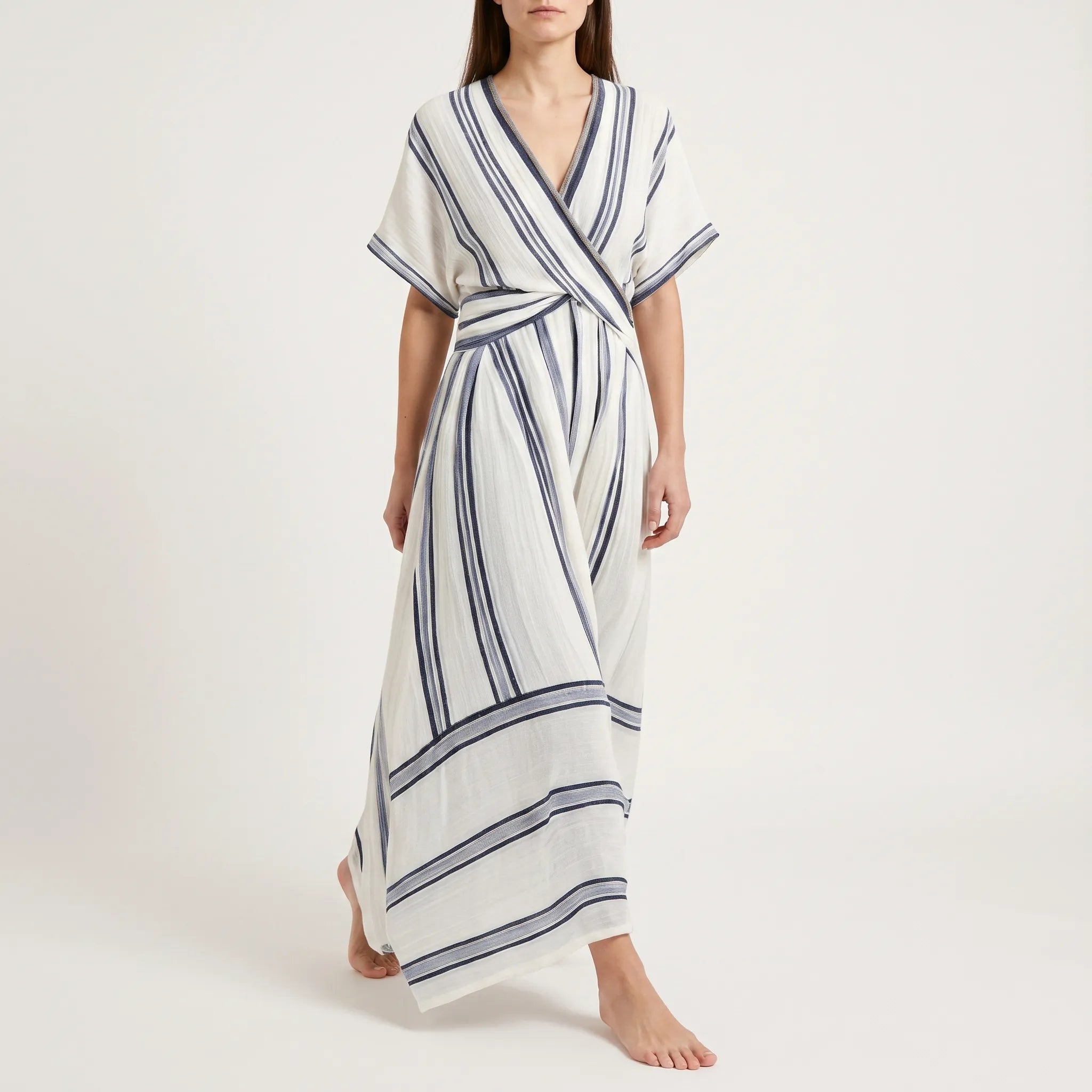 Santori  - Flowy Striped Summer Maxi Dress Summer Holidays