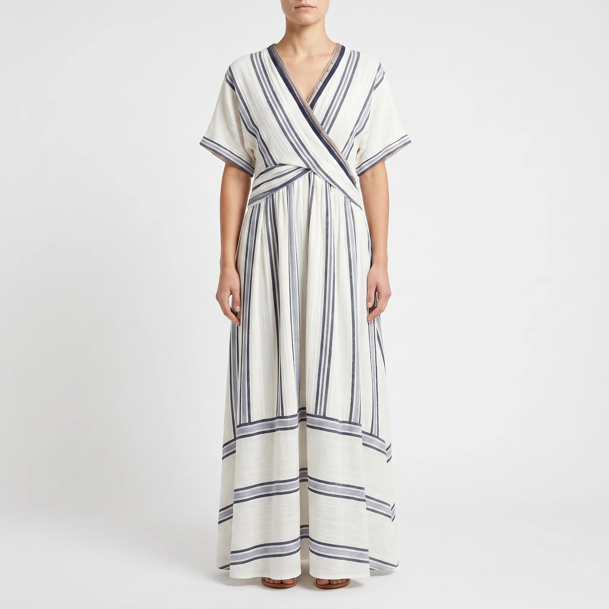 Santori  - Flowy Striped Summer Maxi Dress Summer Holidays
