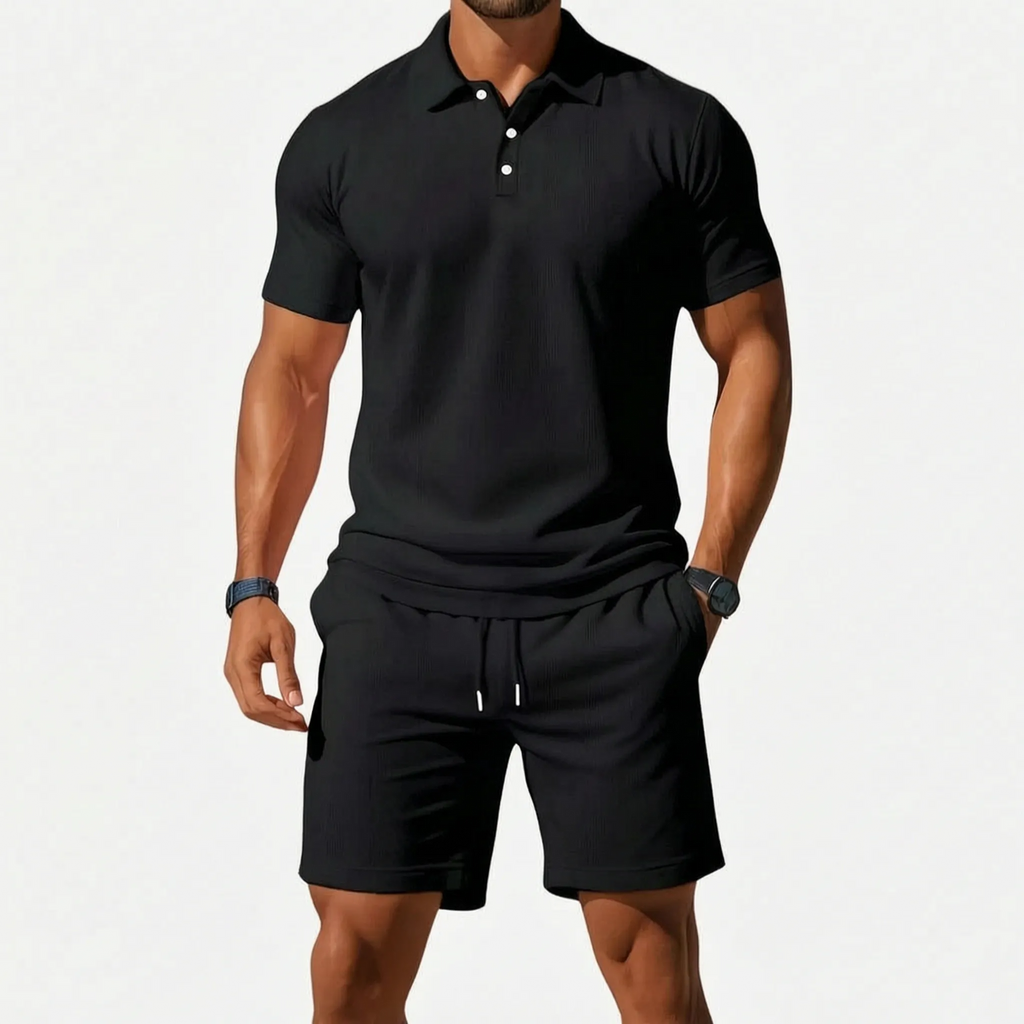 Sartorio  - Men's Polo Shirt And Shorts Set Summer Holidays