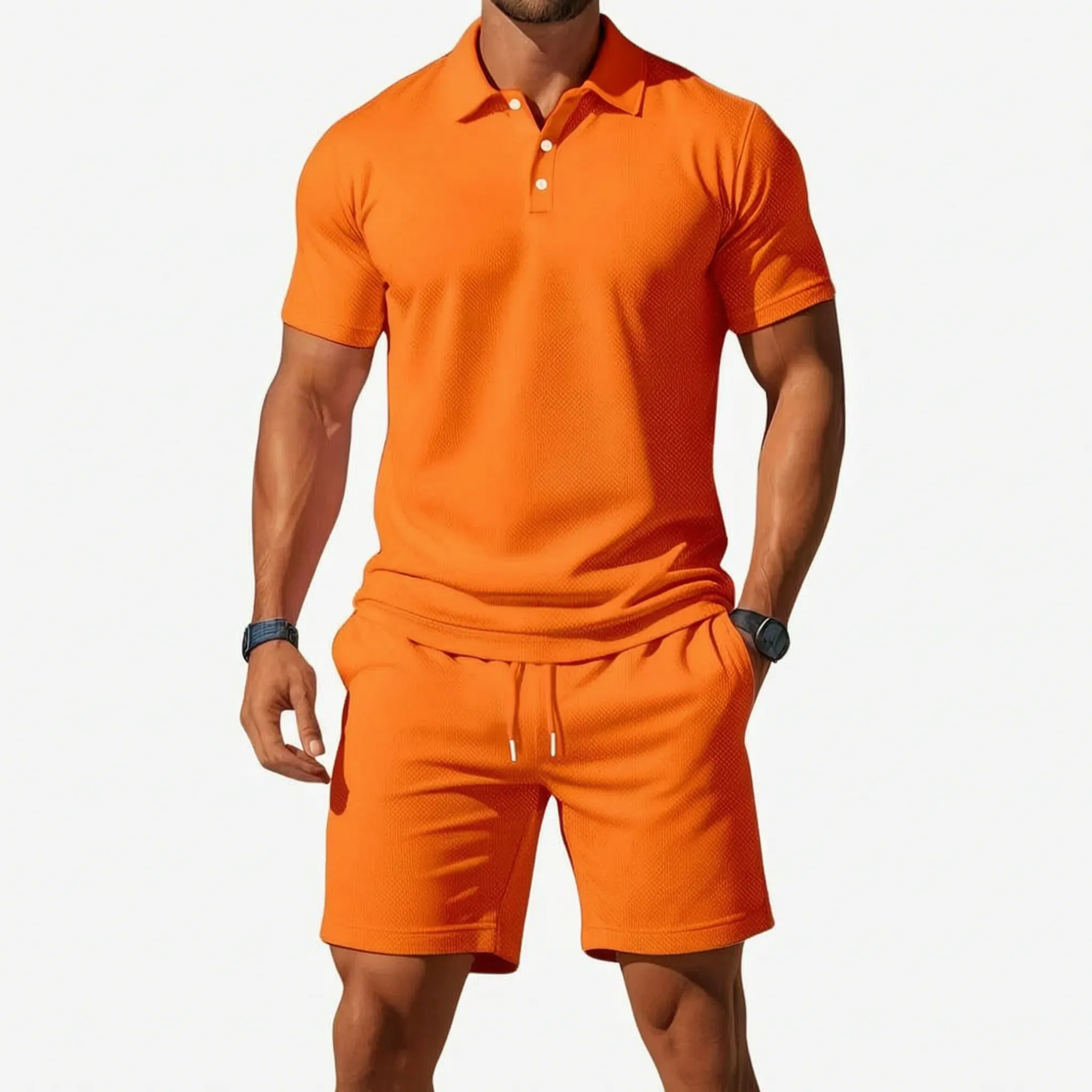 Sartorio  - Men's Polo Shirt And Shorts Set Summer Holidays
