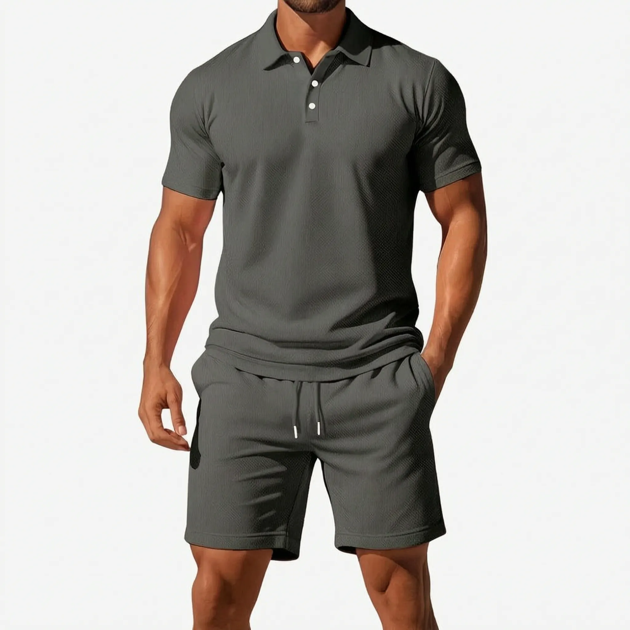 Sartorio  - Men's Polo Shirt And Shorts Set Summer Holidays