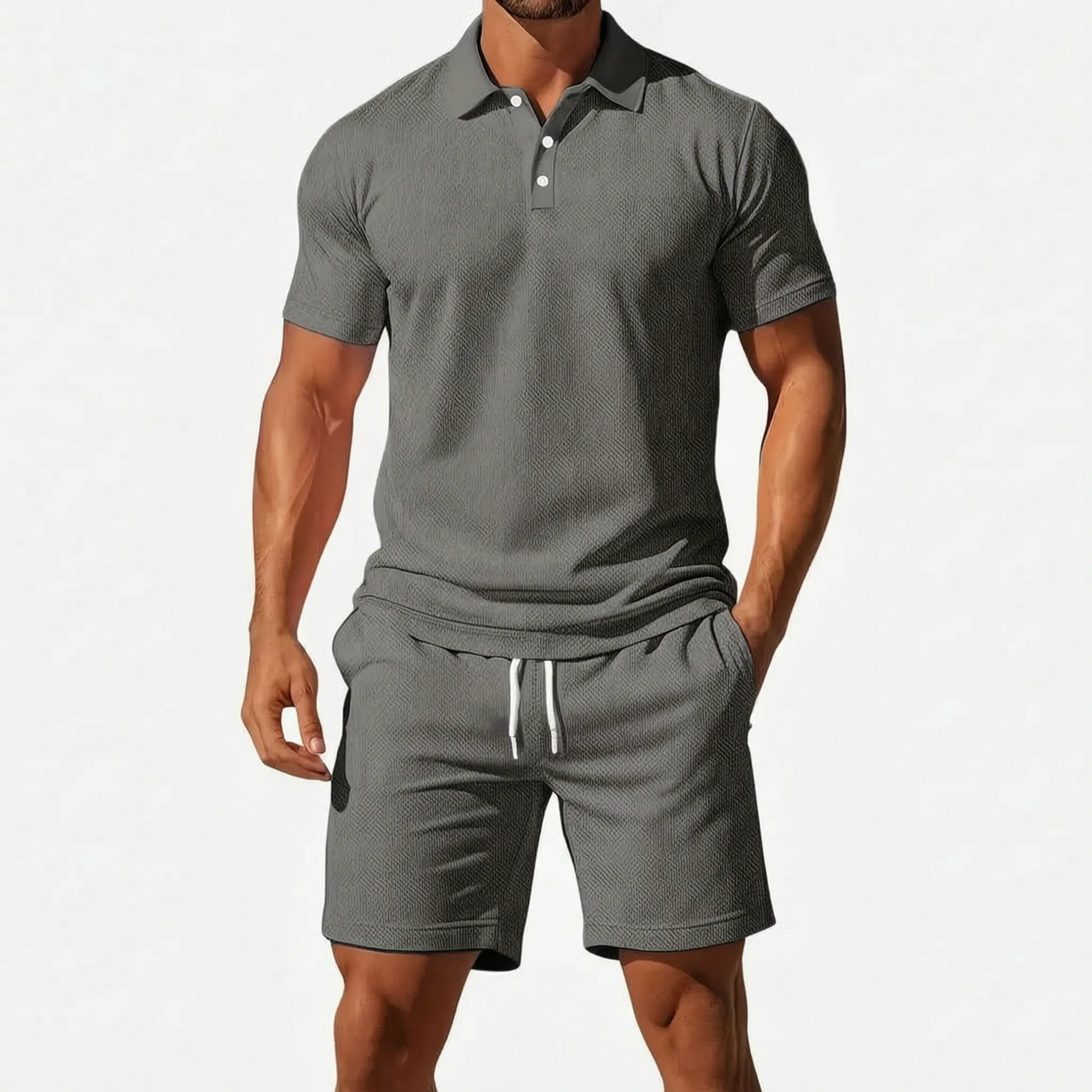 Sartorio  - Men's Polo Shirt And Shorts Set Summer Holidays