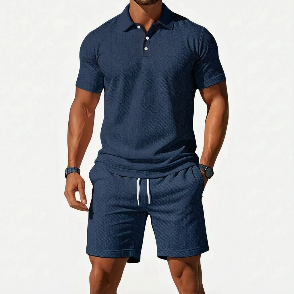 Sartorio  - Men's Polo Shirt And Shorts Set Summer Holidays