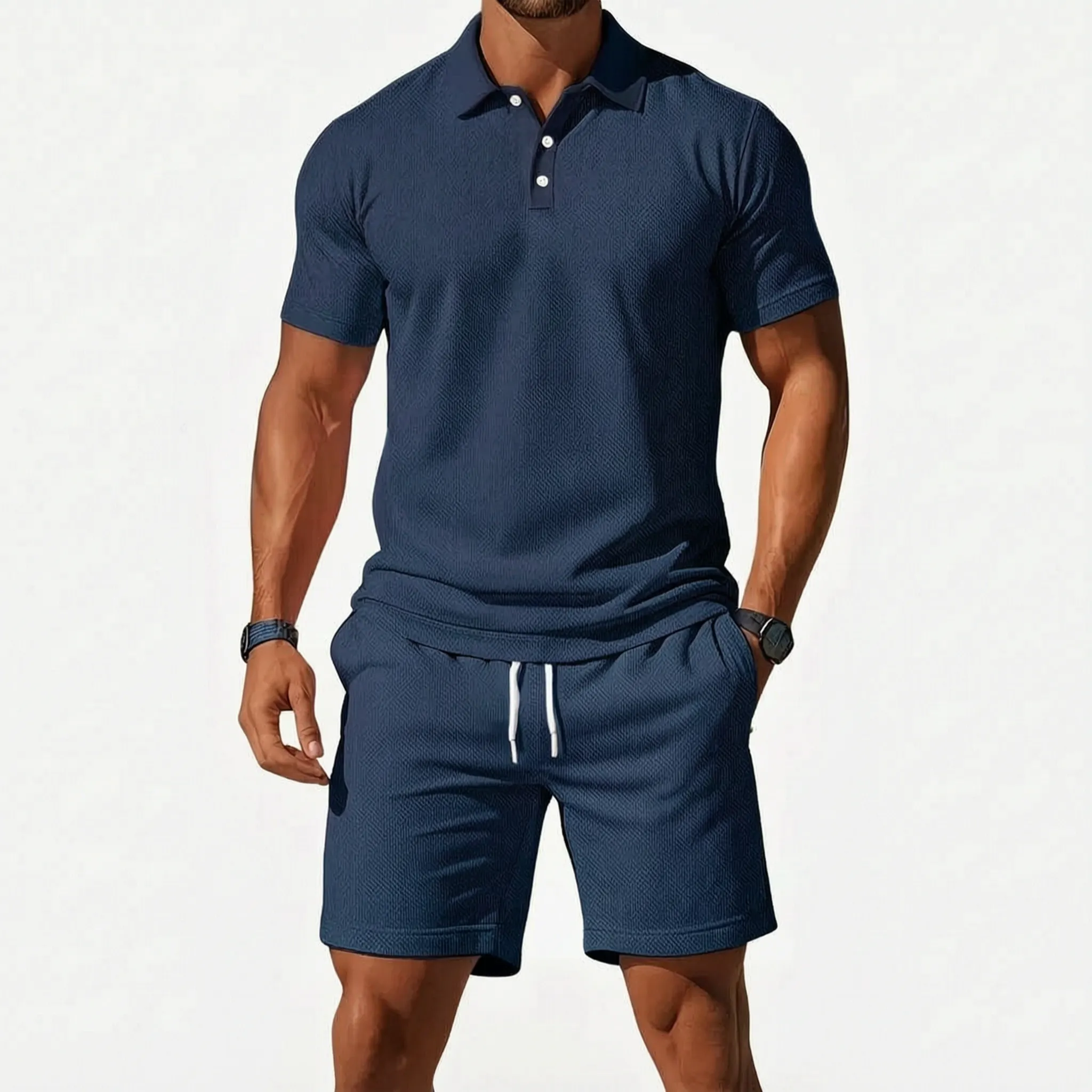 Sartorio  - Men's Polo Shirt And Shorts Set Summer Holidays