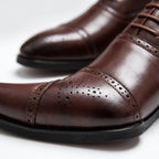 Sartorix  - Classic Polished Cap-Toe Men's Oxford Shoes Formal Events