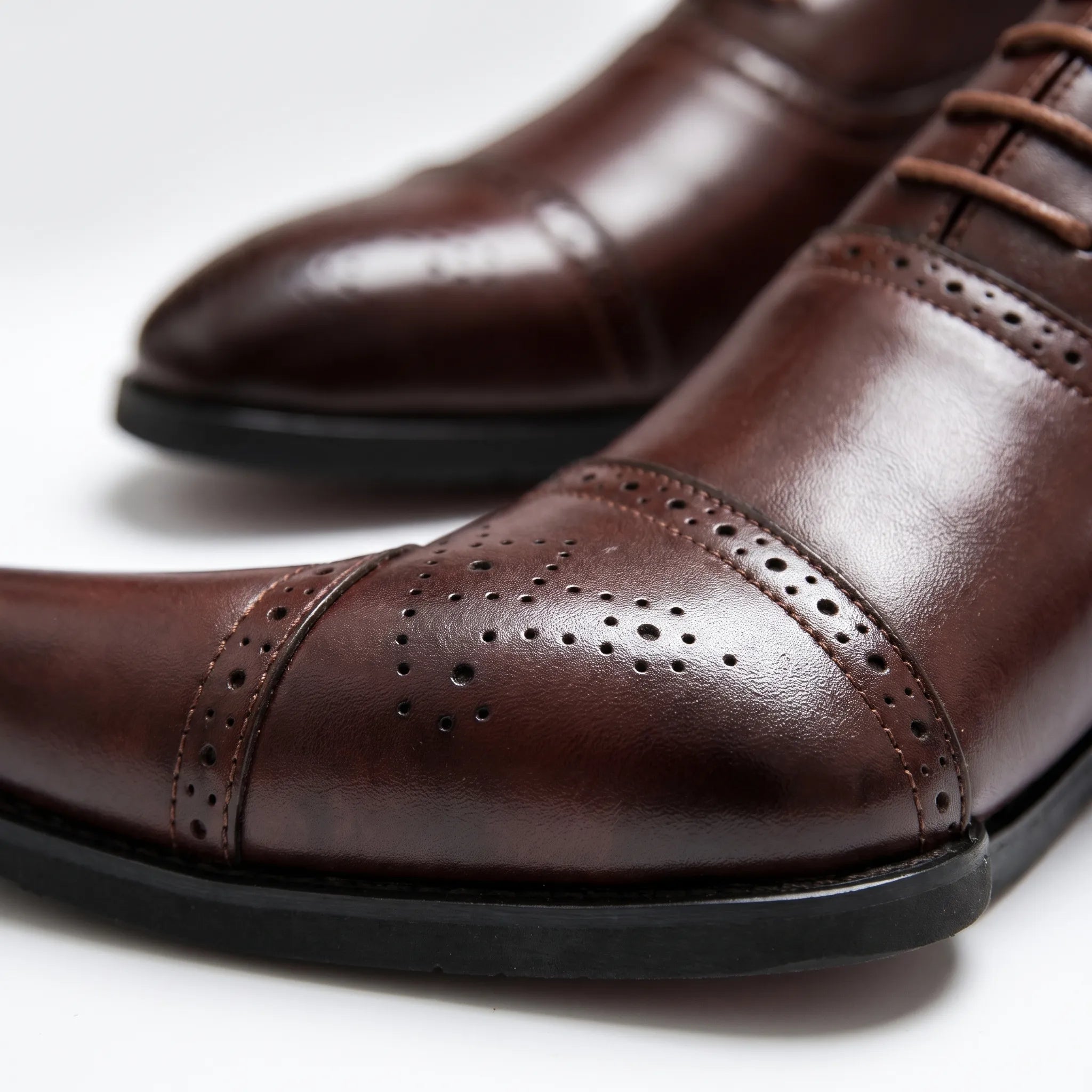 Sartorix  - Classic Polished Cap-Toe Men's Oxford Shoes Formal Events