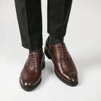 Sartorix  - Classic Polished Cap-Toe Men's Oxford Shoes Formal Events