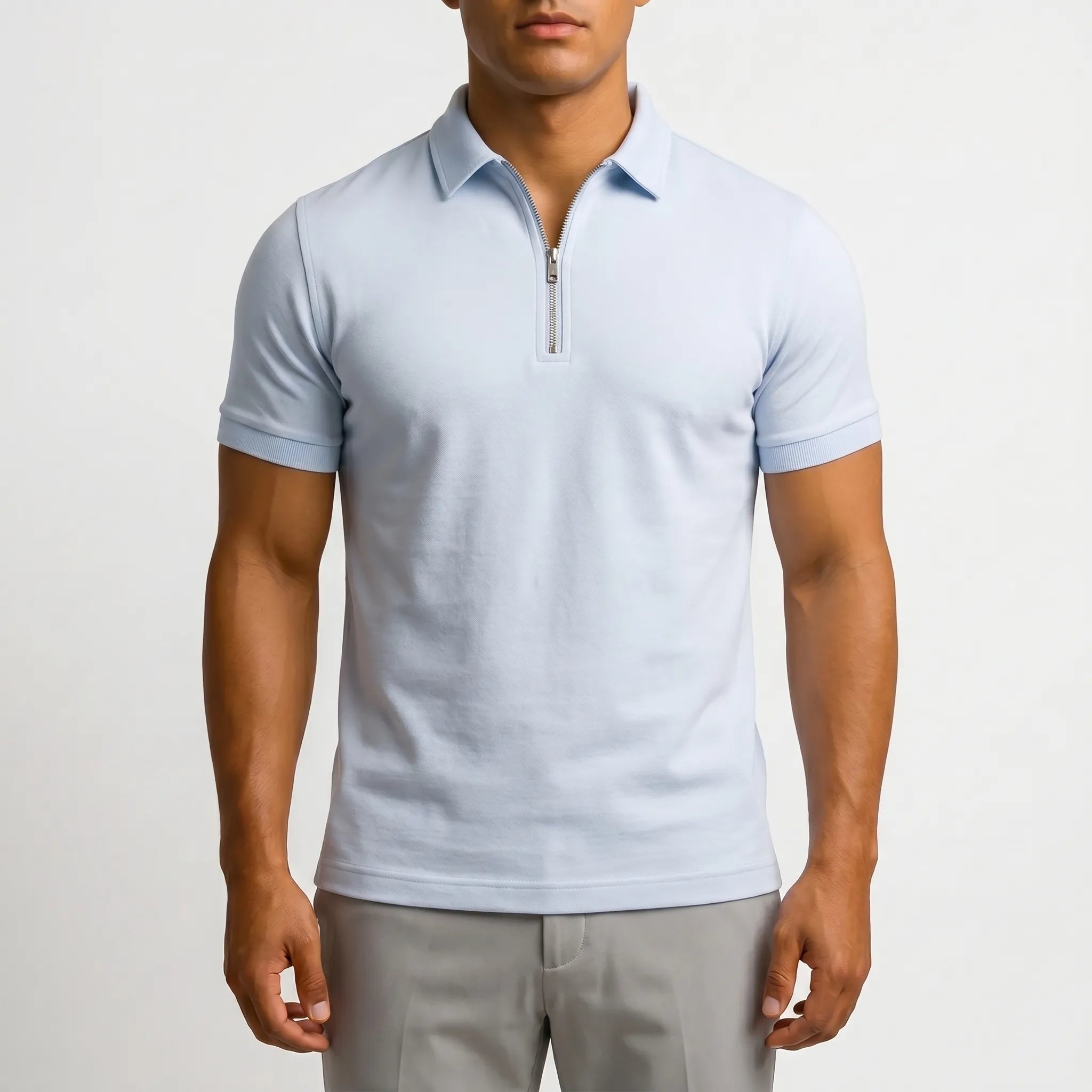 Sartorx - Short-Sleeved Zip Polo