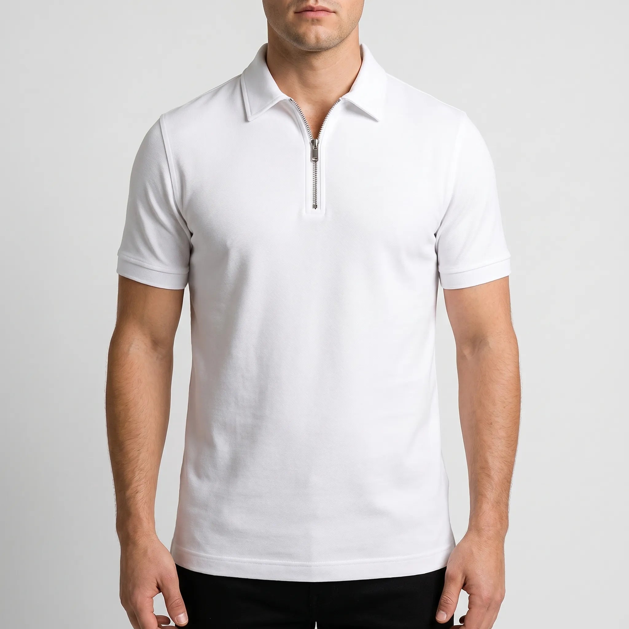 Sartorx - Short-Sleeved Zip Polo