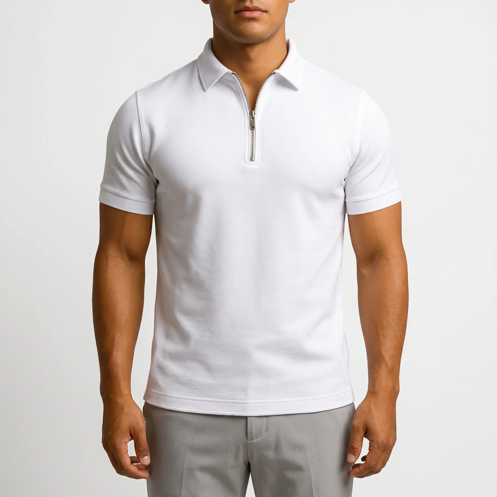 Sartorx - Short-Sleeved Zip Polo