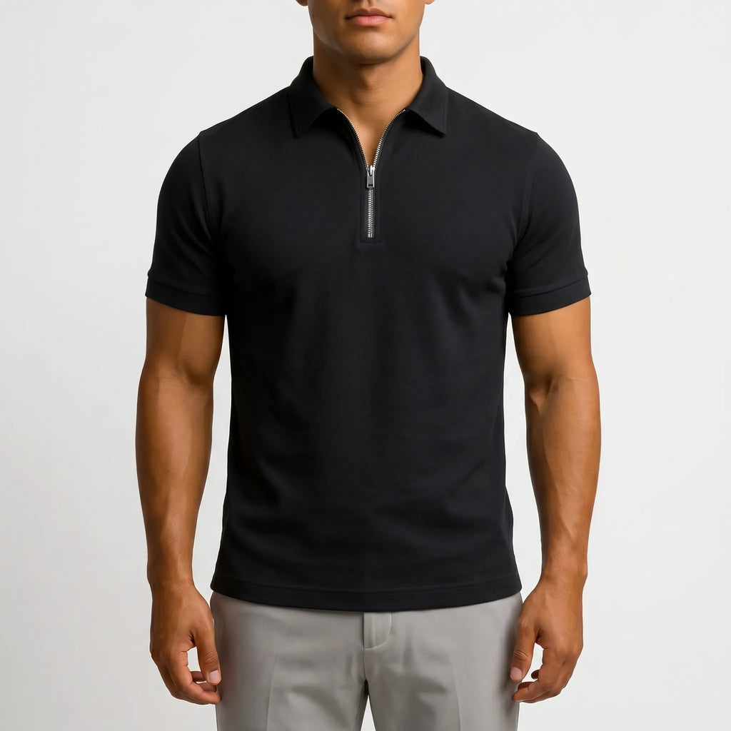 Sartorx - Short-Sleeved Zip Polo