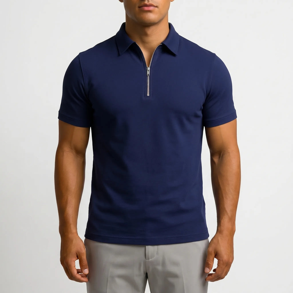 Sartorx - Short-Sleeved Zip Polo