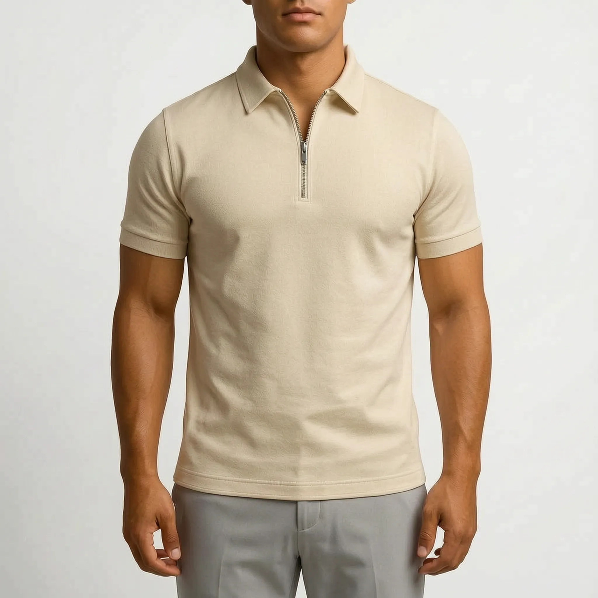 Sartorx - Short-Sleeved Zip Polo
