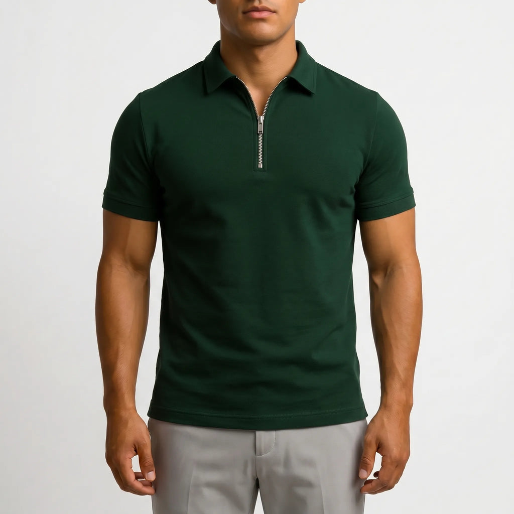 Sartorx - Short-Sleeved Zip Polo
