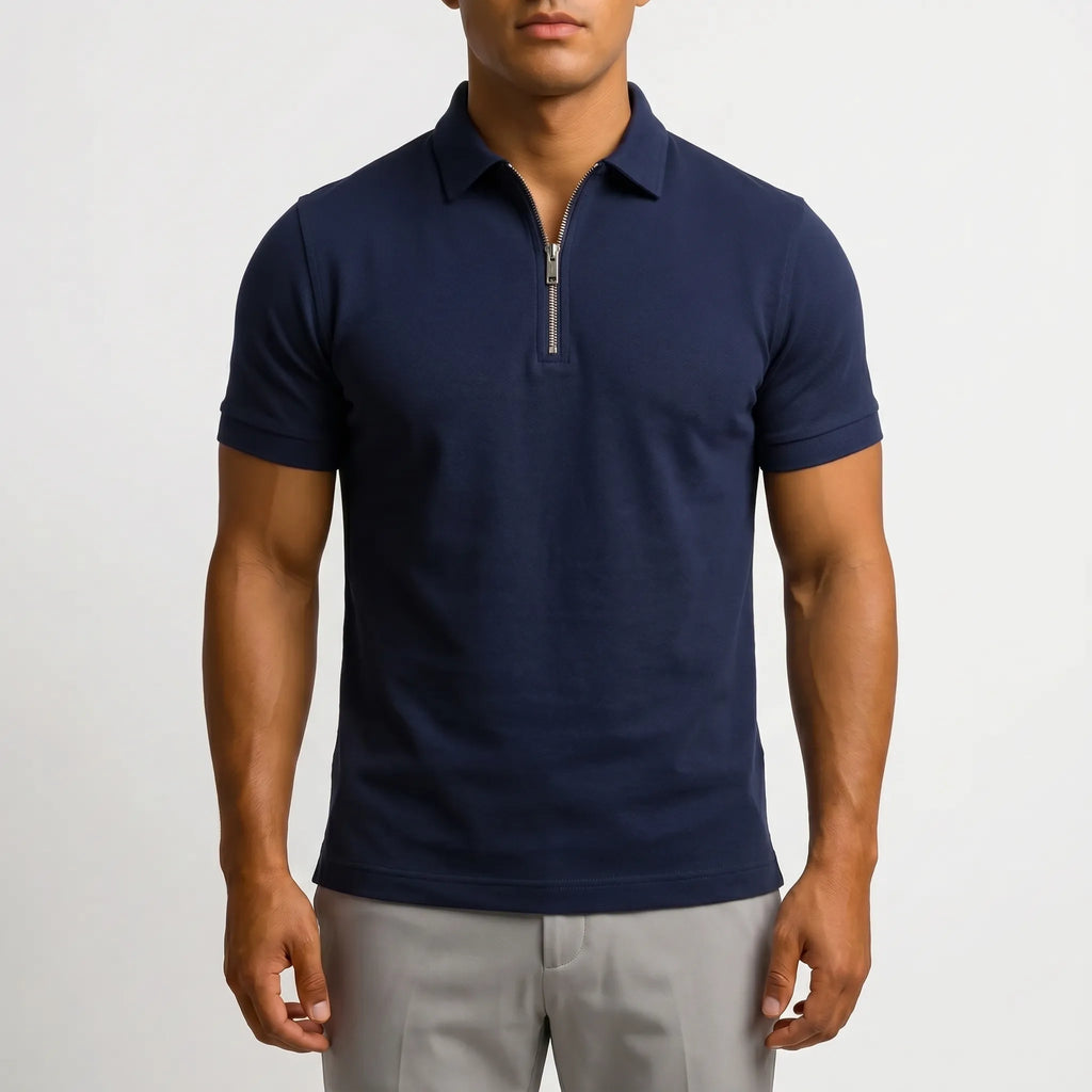 Sartorx - Short-Sleeved Zip Polo