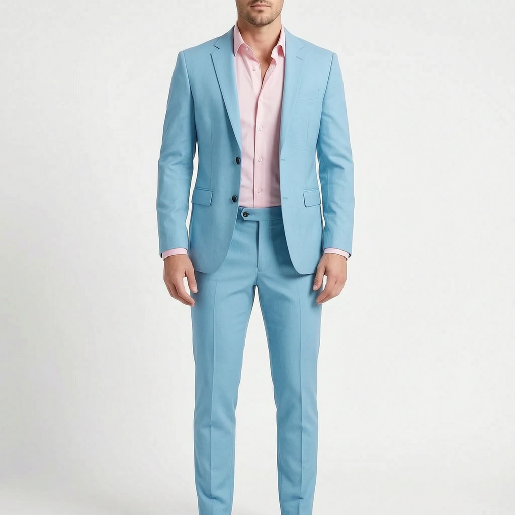 SavileFit  - Mens Slim Fit Two-Piece Suit Wedding Guest Attire