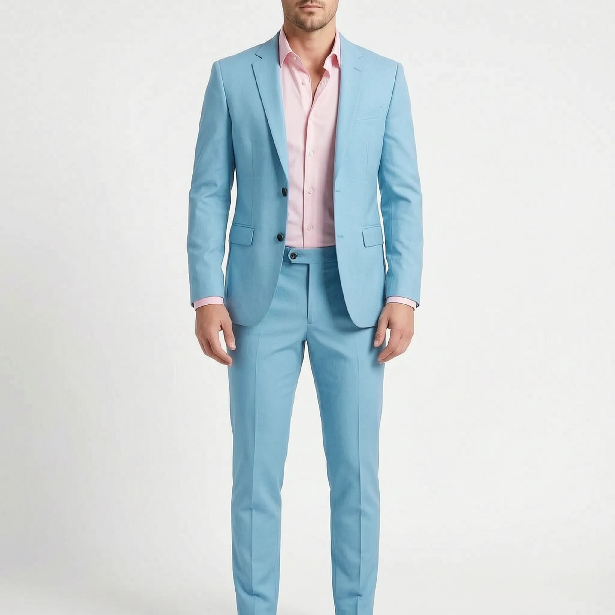 SavileFit  - Mens Slim Fit Two-Piece Suit Wedding Guest Attire