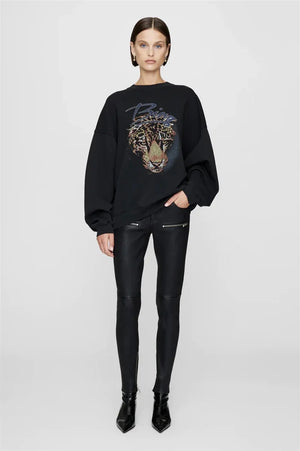 Black with leopard print