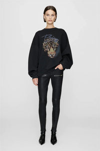 Black with leopard print