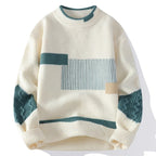 Cable knit crew neck sweater