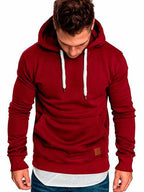 Men's pullover hoodie with drawstring hood and kangaroo pocket