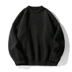 Unisex ribbed crew neck sweater with long sleeves