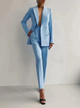 Women's Double-Breasted Blazer Trouser Suit Set