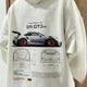 Unisex Porsche 911 graphic print hooded sweatshirt