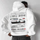 Unisex Porsche 911 graphic print hooded sweatshirt