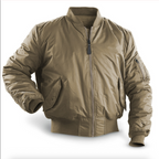 Men's quilted bomber jacket with zip front and side pockets