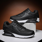 Air cushion lace-up sneakers with chunky layered sole