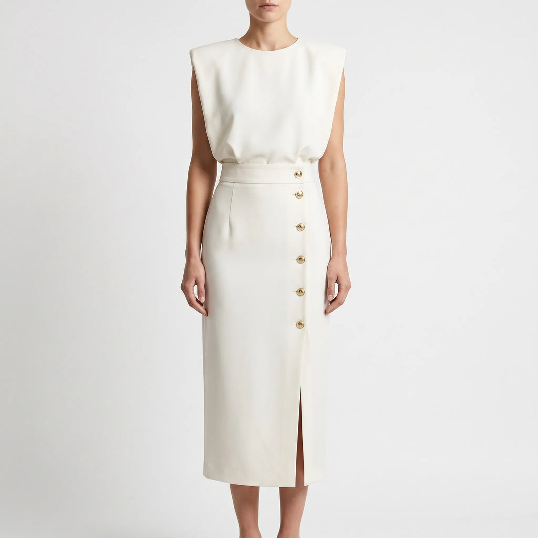 Sculptara - Tailored Sleeveless Midi Dress