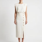Sculptara - Tailored Sleeveless Midi Dress
