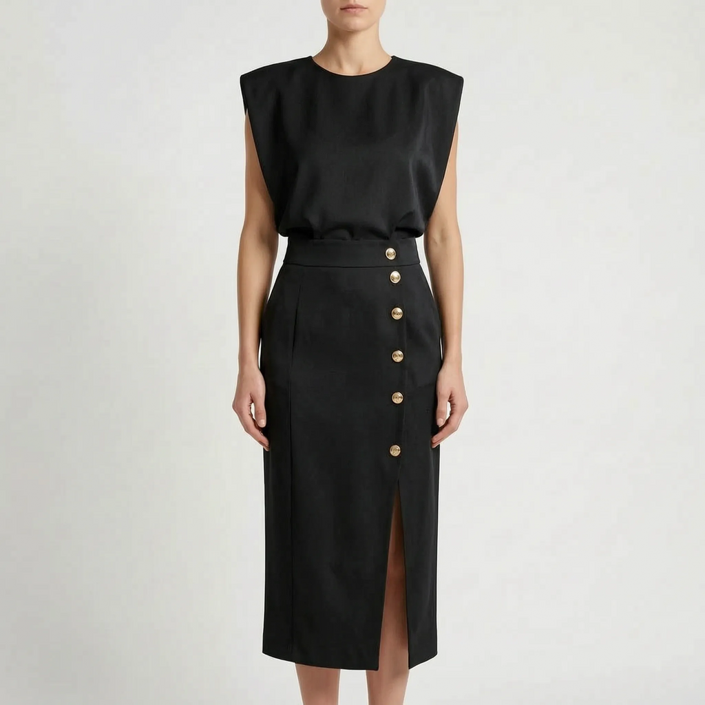 Sculptara - Tailored Sleeveless Midi Dress