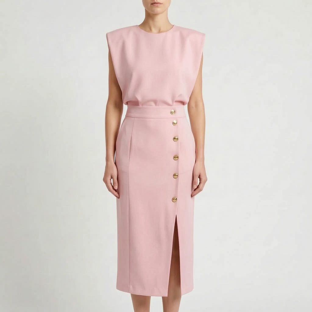 Sculptara - Tailored Sleeveless Midi Dress
